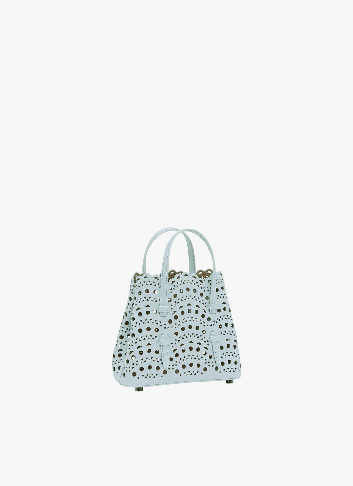 Mina 16 bag in vienne wave calfskin ALAÏA GRAY MINA 16 BAG IN VIENNE WAVE CALFSKIN